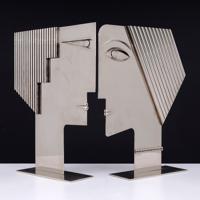 Pair of Franz Hagenauer ROMEO & JULIET Profile Head Sculptures, 21H - Sold for $19,200 on 10-10-2026 (Lot 318).jpg